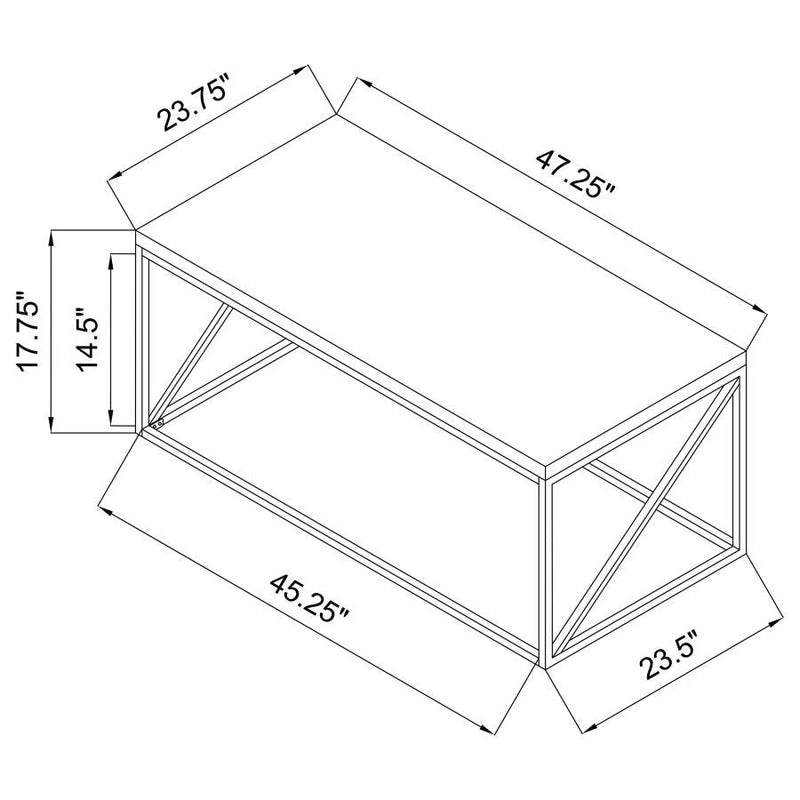 Birdie - Rectangular Coffee Table - Sonoma Gray