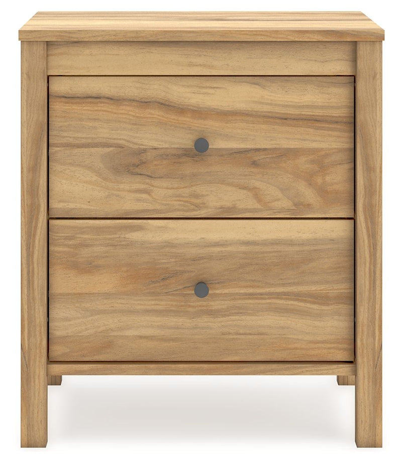 Bermacy - Light Brown - Two Drawer Night Stand