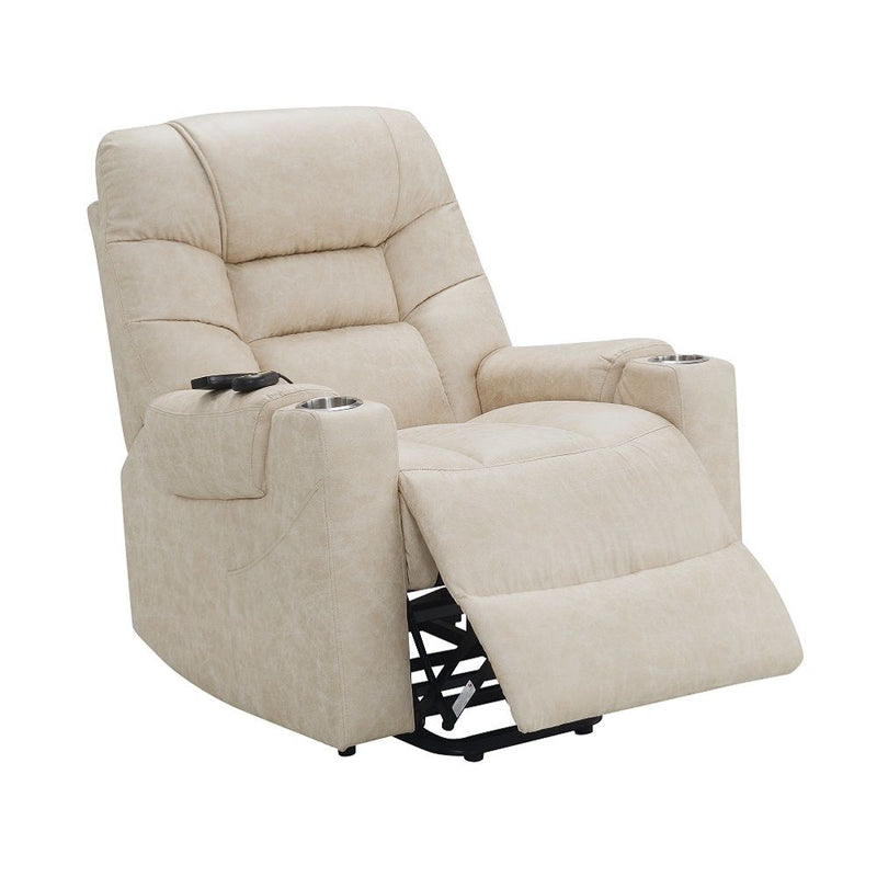 Nairi - Power Recliner With Lift & Heating & Massage - Light Gray