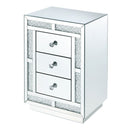 Mallika - Accent Table - Mirrored & Faux Crystals