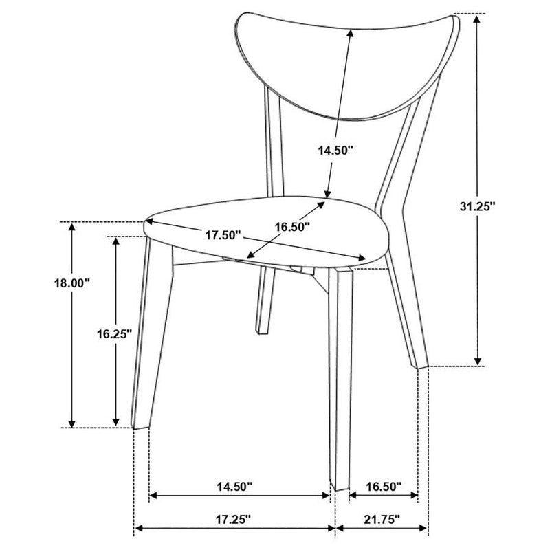 Alfredo - Upholstered Dining Chairs (Set of 2) - Gray And Natural Walnut