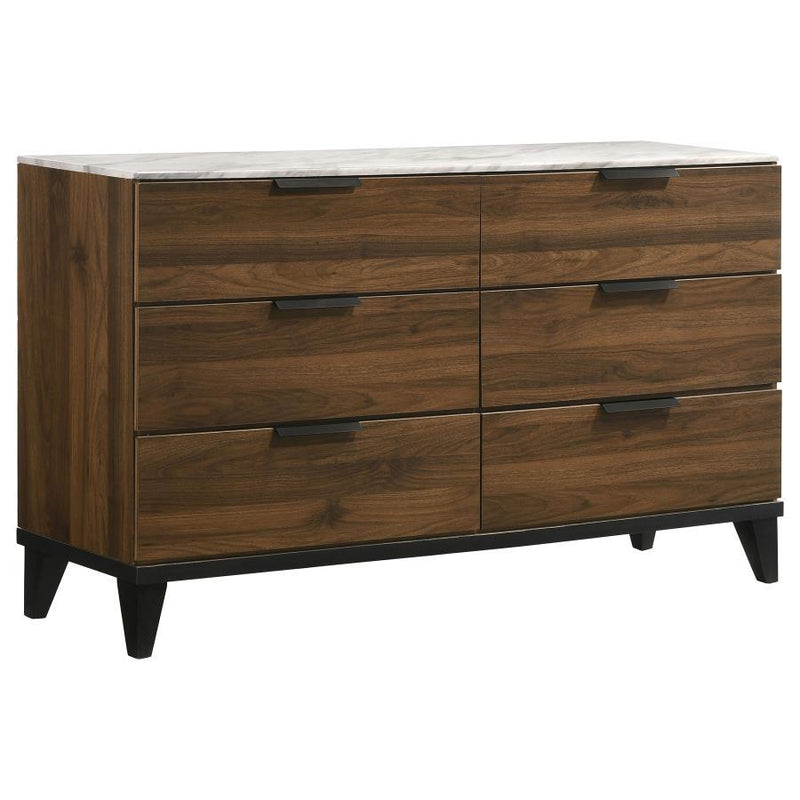 Mays - 6-Drawer Dresser - Walnut