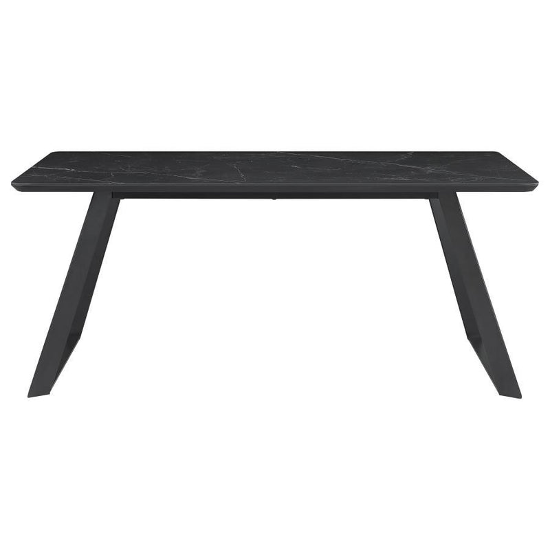 Smith - Rectangular Ceramic Top Dining Table - Black