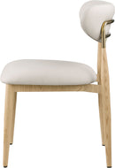 Ronda - Vegan Leather Upholstered Dining Side Chair - Natural Legs