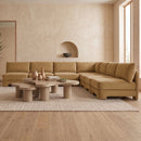 Hammond - Velvet Performance Fabric Upholstered 7 Piece Armless Sectional