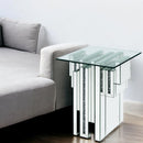 Noralie - 20" End Table With Faux Diamonds - Mirrored