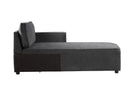 Silvester - Modular Chaise With 2 Pillows - Gray Fabric