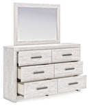Cayboni - Dresser And Mirror - Whitewash
