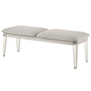 Laveda - Bench - Light Gray Boucle & Pearl White