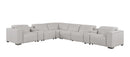 1208 - 8 Piece L Shaped Leather Sectional With 4 Power Recliners & Power Headrests