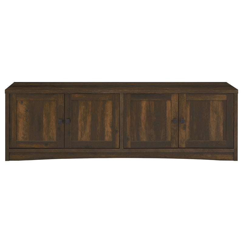 Laughlin - 4 Door Engineered Wood TV Stand - Dark Pine