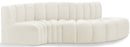 Arc - Velvet 4 Piece L-Shaped Modular Sofa
