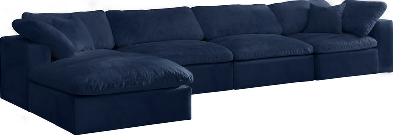 Cozy - Modular Sectional 5 Piece Cloud - Navy