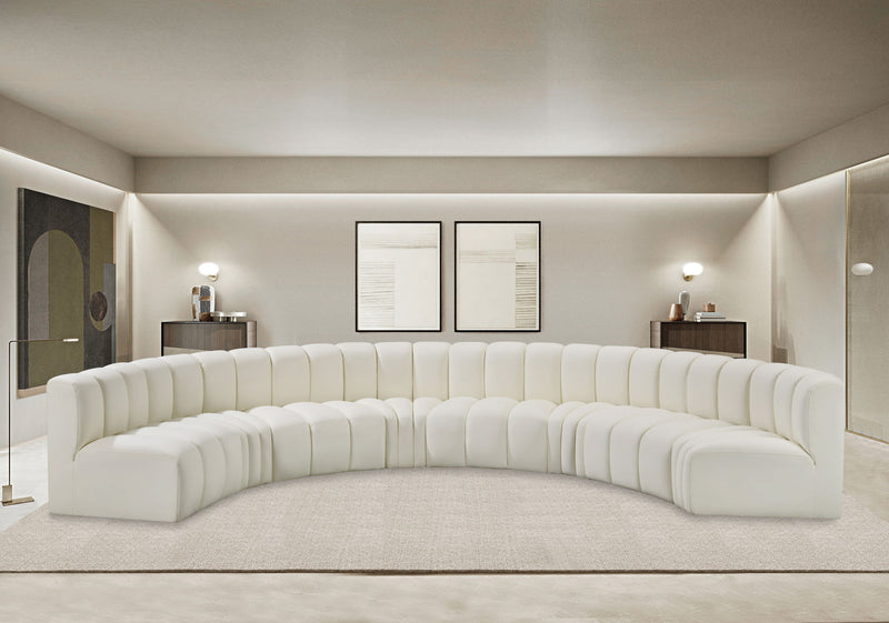 Arc - Faux Leather 8 Piece U-Shaped Modular Sofa
