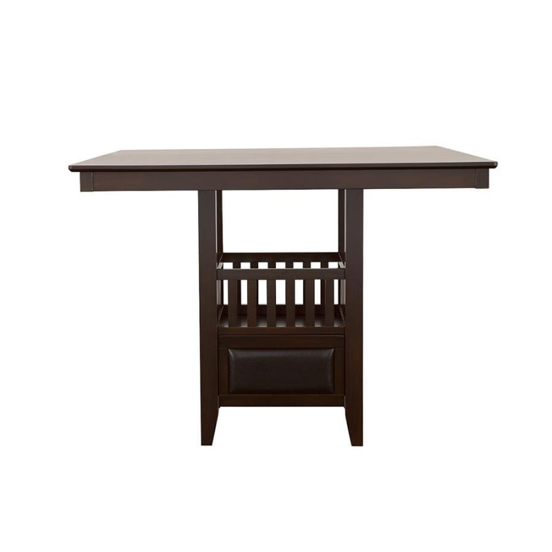 Jaden - Square Counter Height Table With Storage - Espresso