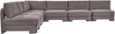 Hammond - Velvet Performance Fabric Upholstered 7 Piece Armless Sectional