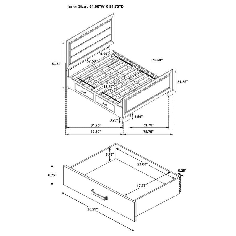 Kauffman - Transitional Storage Bed Bedroom Set