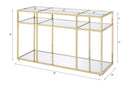 Uchenna - Sofa Table - Clear Glass & Gold