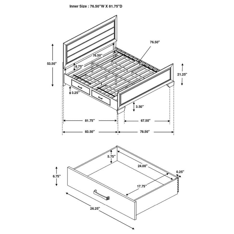 Kauffman - Transitional Storage Bed Bedroom Set