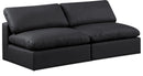 Comfy - Faux Leather Modular Armless Sofa 2 Seats