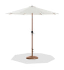 Fiji - Aluminum Patio Umbrella With Round Teak Base