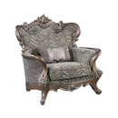 Elozzol - Chair With Pillow - Fabric & Antique Bronze