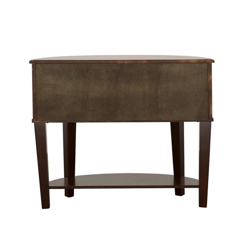 Diane - 2-Drawer Demilune Entryway Console Table - Cappuccino