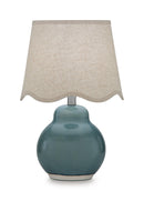 Byronburg - Ceramic Table Lamp - Blue / Beige