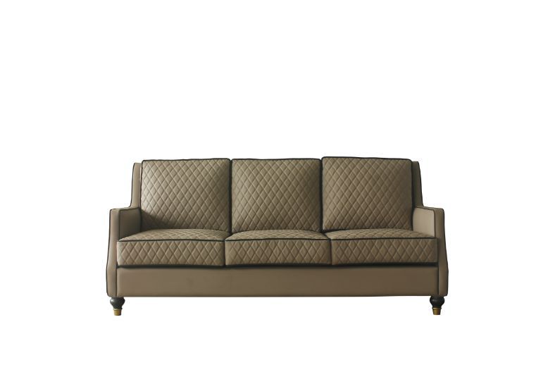 House - Marchese Sofa - Tan PU & Tobacco Finish