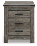 Frandern - Two Drawer Night Stand - Gray