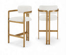 Aurum - Linen Textured Fabric Upholstered Counter Stool