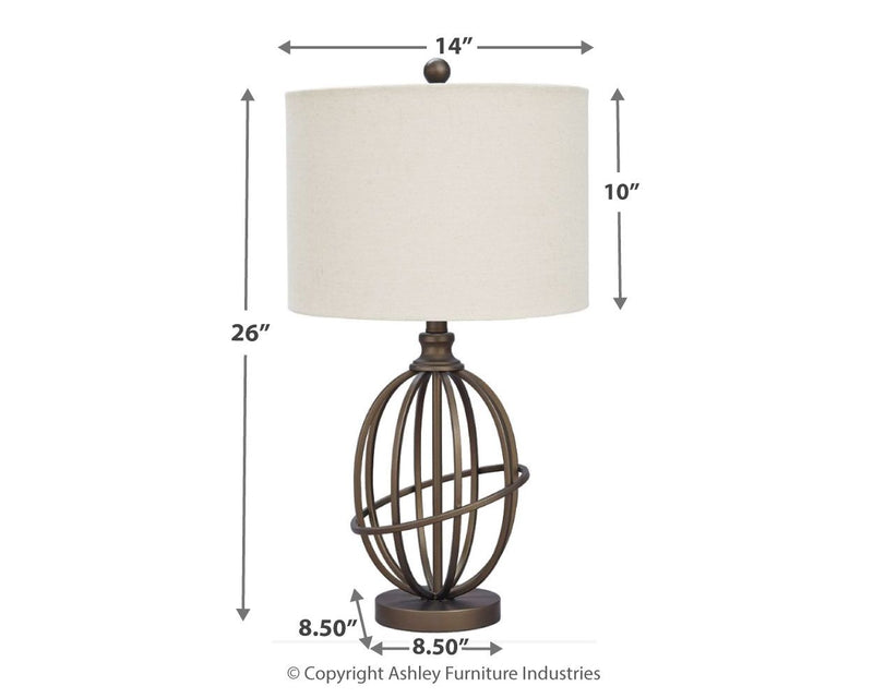 Manasa - Dark Brown - Metal Table Lamp