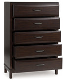 Vanmore - Five Drawer Chest - Dark Brown