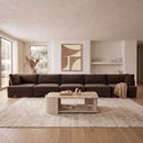 Hammond - Velvet Performance Fabric Upholstered 5 Piece Sofa