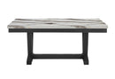D1319 - 9 Piece Dining Room Set (Dining Table And 8 Dining Chair) - Black / Light Gray