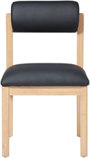 Roundhill - Faux Leather Dining Chair (Set of 2) - Natural Frame