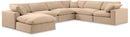 Comfy - 7 Piece Velvet Modular Sectional With Chaise