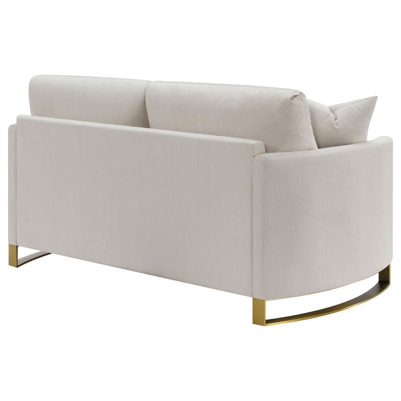 Corliss - Upholstered Arched Arm Loveseat - Beige