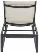 Maldives - Water Resistant Outdoor Patio Adjustable Sun Chaise Lounge Chair With Gray Base