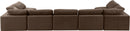 Comfy - 7 Piece Velvet Modular Armless Sectional