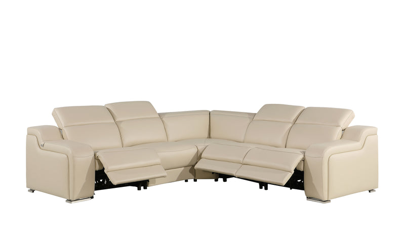 1116 - Power Reclining Italian Leather Sectional