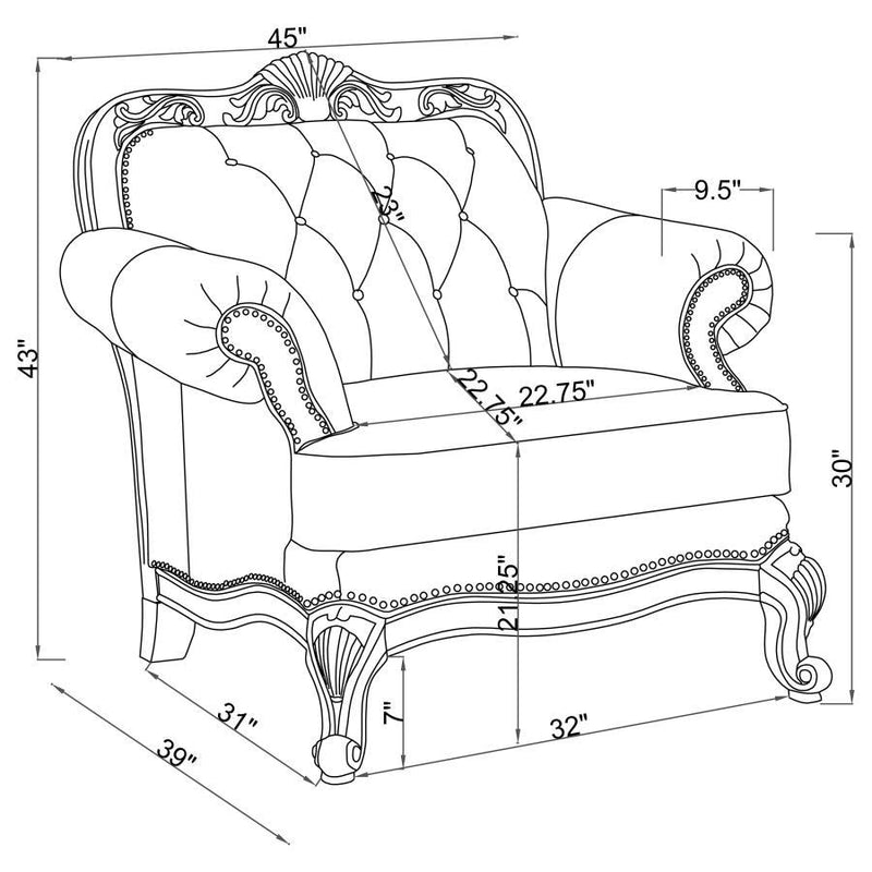 Victoria - Leather Upholstered Sofa Set