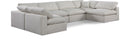 Comfy - 6 Piece Linen Modular Armless Sectional