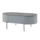 Yukino - Coffee Table - Gray High Gloss & Chrome