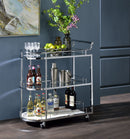 Inyo - Serving Cart - Clear Glass & Chrome