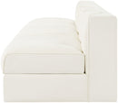 Rummi - Armless Velvet Performance Fabric Upholstered 4 Piece Modular Sofa