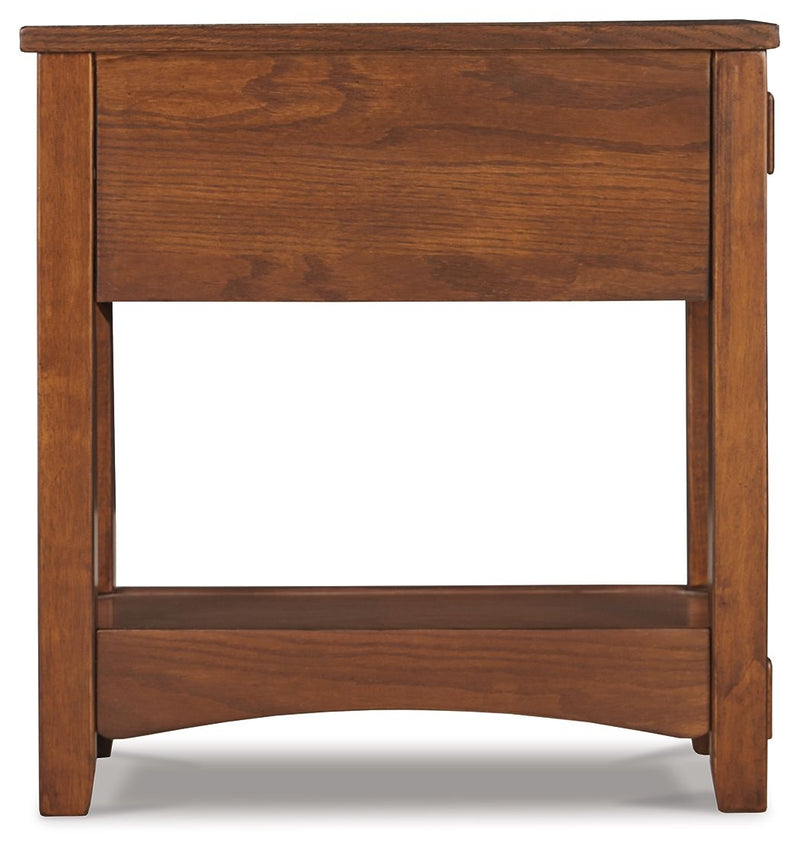 Breegin - Brown - Chair Side End Table - 1 Drawer