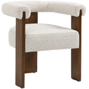 Barrel - Dining Chair - Dark Brown / Cream