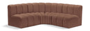 Arc - Faux Leather 4 Piece Corner Modular Sofa
