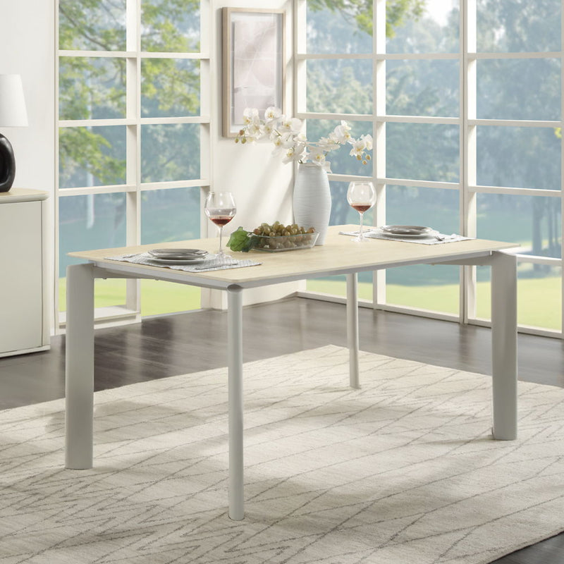 Ingram - Dining Table - Sintered Stone & Light Gray Finish